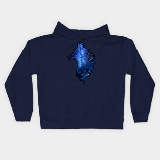 Wolf and the Milky Way Kids Hoodie